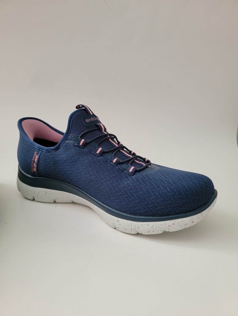 Skechers Hands Free Slip Ins Navy Blue & Pink Sneakers Tennis Shoes Womens 8.5 - Picture 4 of 12